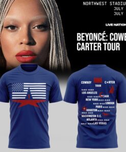 Beyonce Cowboy Carter Tour 2025 Blue T Shirt