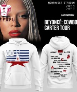 Beyonce Cowboy Carter Tour 2025 White Hoodie Shirt
