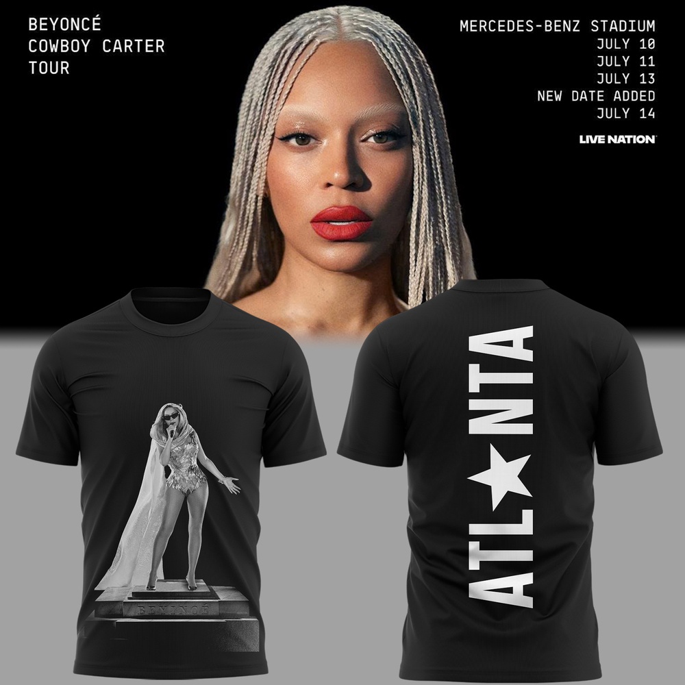 Beyonce Cowboy Carter Tour Atlanta 2025 Graphic Music 3D Shirt