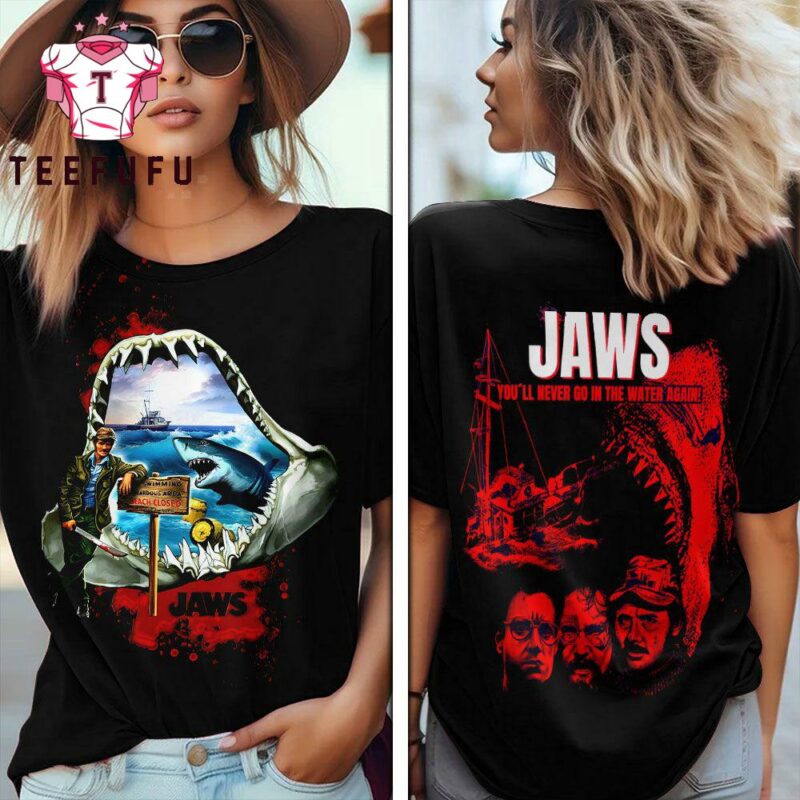 1975 Movie Legend Retro Jaws Poster T-Shirt