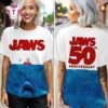 50 Years of Jaws Shark Attack Scene Commemorative Tee 3 50 Years of Jaws Shark Attack Scene Commemorative Tee