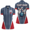 American Bowling Quarter-Zip Shirt For Women Custom Bowling Team Shirt Bowlers Jersey