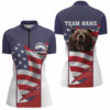 American Flag Bowling Bear Bowling Quarter Zip Shirts For Women Custom Team Bear Bowling Jerseys