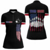 American Flag Bowling Quarter Zip Shirt Custom Bowling Jersey For Women 14 Zip Bowling Team Shirts