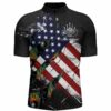 American Flag Bowling Shirt For Men Custom Bowling Jersey Strike Patriot League Bowlers Quarter Zip