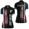 American Flag Bowling Shirt For Women Custom Bowling Jersey For Team Patriots Ladies Quarter-Zip Jersey