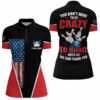 American Flag Custom Women Bowling Quarter Zip Shirt You Don'T Have To Be Crazy To Bowl We Train You