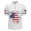 American flag Bowling camo Custom Patriot Men Bowling Polo
