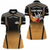 Black And Orange Bowling Polo
