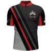 Black&Red Bowling Quarter Zip Shirt For Men Vintage Bowling Team Jersey Custom Bowling Shirt