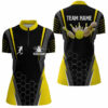 Black Women'S Bowling Shirt Quarter-Zip Custom Ladies Bowlers Jersey