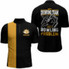 Black Yellow Retro Bowling Quarter Zip Shirts For Men Custom My Drinking Team Has A Bowling Problem