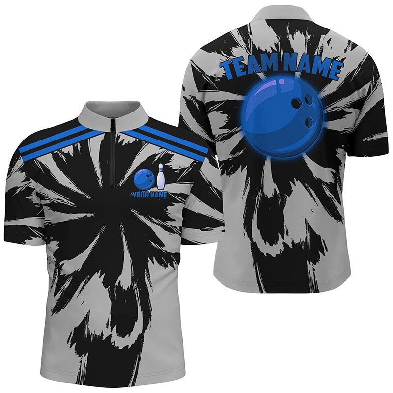 Black and Gray bowling Polo