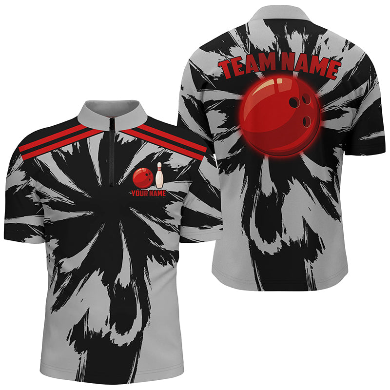 Black and Gray bowling Polo