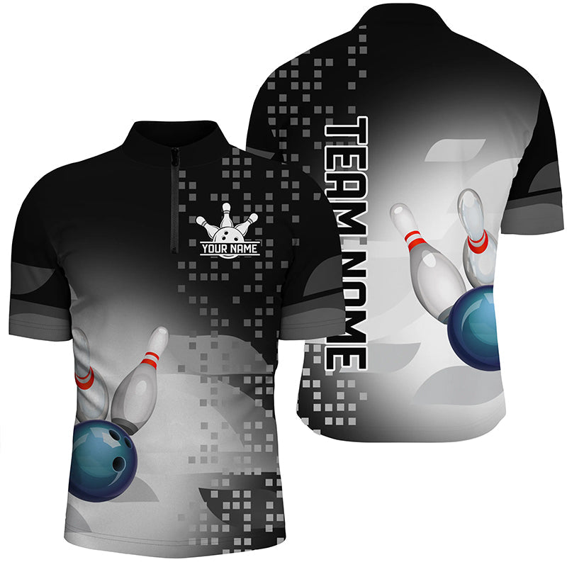 Black and White Bowling Polo