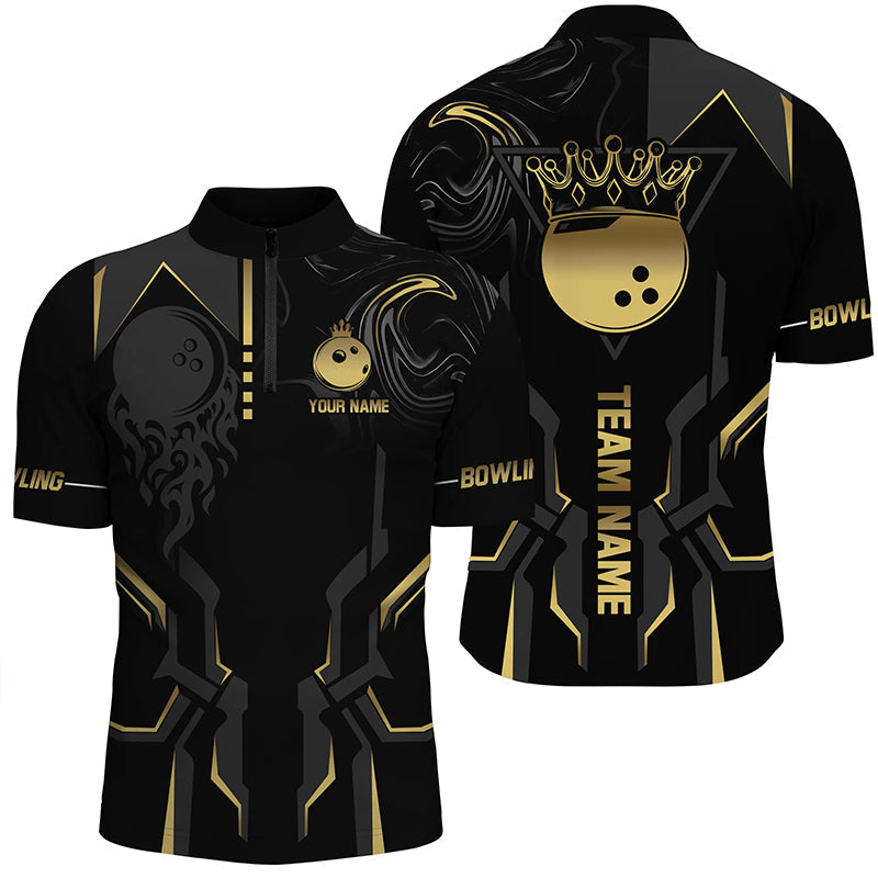Black and gold Bowling Polo
