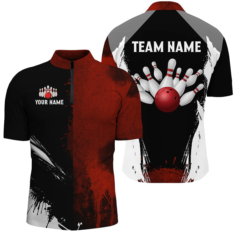 Black and red Bowling Polo
