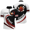 Black and white Bowling Quarter Zip Shirt For men Custom flame bowling ball strike Team League Jersey
