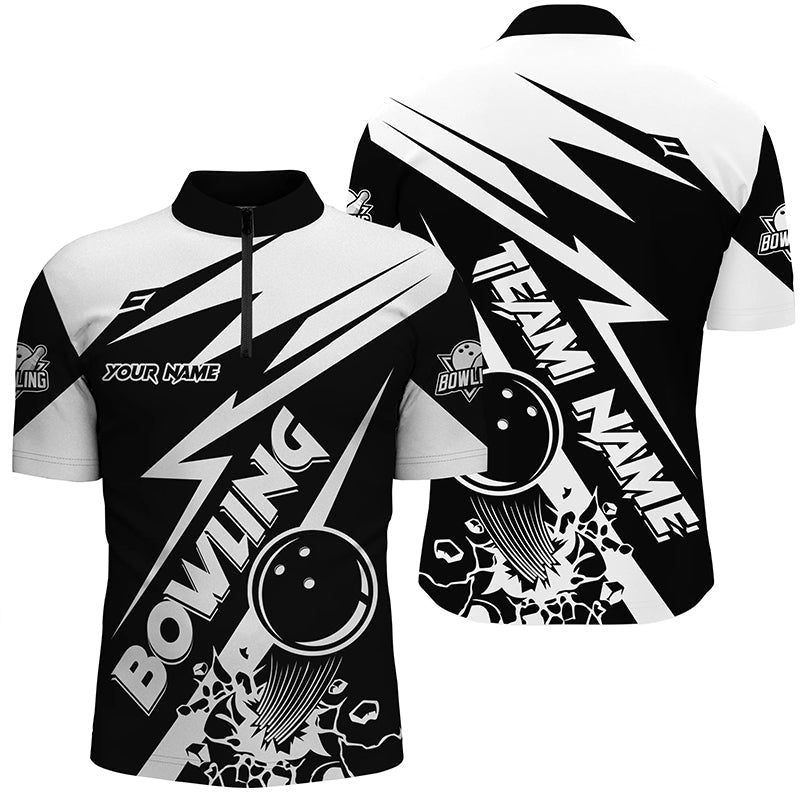 Black and white bowling Polo