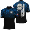 Black blue camo Men's bowling Quarter Zip shirts Custom American flag patriotic bowling team jerseys