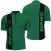 Black green Retro Lucky Men bowling Quarter Zip shirt Custom St Patrick Day team league bowling jersey