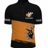 Black orange bowling balls and pins custom team bowling Quarter Zip for men