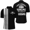 Black white retro bowling Quarter Zip shirts for men custom Today forecast bowling chance of cussing