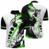 Black white retro bowling league jersey custom Men Bowling Quarter Zip Shirt