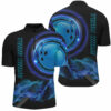 Blue Bowling Shirts For Men Personalized Bowling Team Jersey Custom Bowling Polo & Quarter Zip Shirts