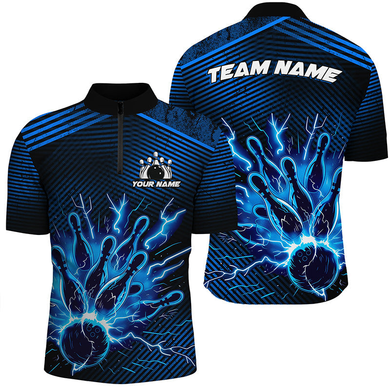 Blue lightning thunder bowling Polo