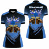 Bowling Beer Black And Blue Bowling Polo