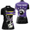 Bowling Camo Quarter Zip Shirt For Women Custom Team Bowling League Jerseys