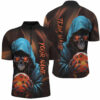 Bowling Grim Reaper Custom Men Bowling Quarter Zip Shirts Skull Bowling Team Jersey Bowler Outfit, Custom Team Bowling Jerseys, Bowling Shirts 2 Bowling Grim Reaper Custom Men Bowling Quarter Zip Shirts Skull Bowling Team Jersey Bowler Outfit
