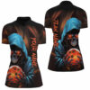 Bowling Grim Reaper Custom Women Bowling Quarter Zip Shirts Skull Bowling Team Jerseys , Custom Bowling Shirts, Bowling Gift Ideas 3 Bowling Grim Reaper Custom Women Bowling Quarter Zip Shirts Skull Bowling Team Jerseys