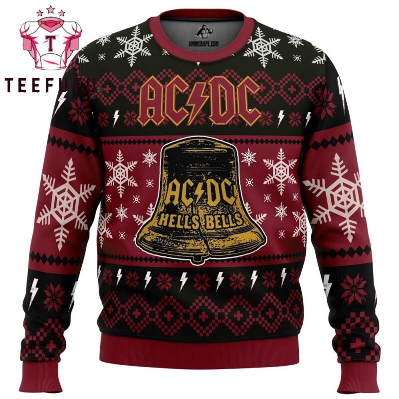 ACDC Band Hells Bells Ugly Christmas Sweater
