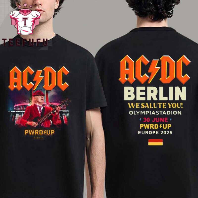 ACDC Band Power Up European Tour Berlin 2025 T Shirt