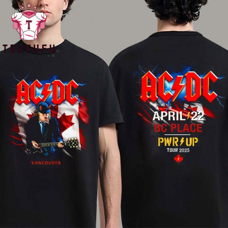 ACDC Band Vancouver PWR Up Tour April 22 BC Place 20 T Shirt