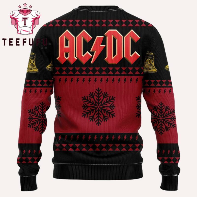 ACDC Hells Bells Music 2025 Ugly Christmas Sweater