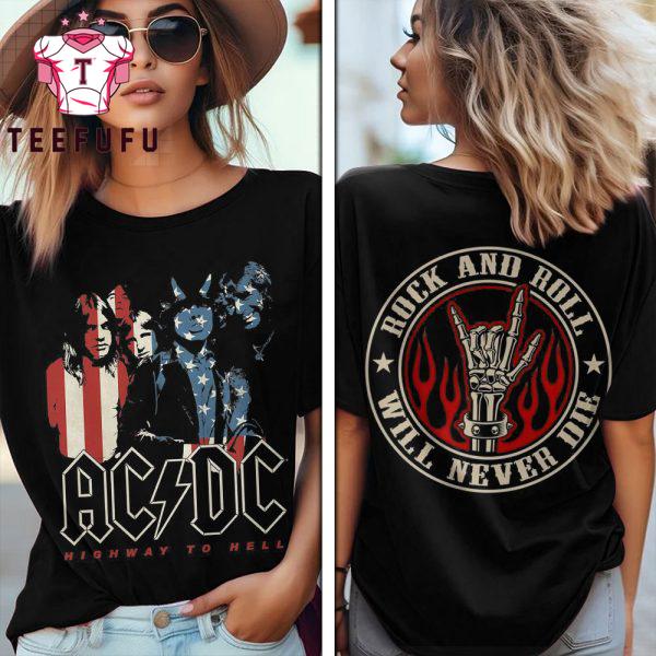 ACDC Highway To Hell Power Up North American Tour 2025 T Shirt