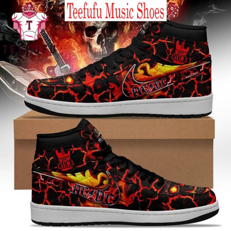 ACDC Just Rock Hells Bells Fan Air Jordan 1 Hightop Shoes