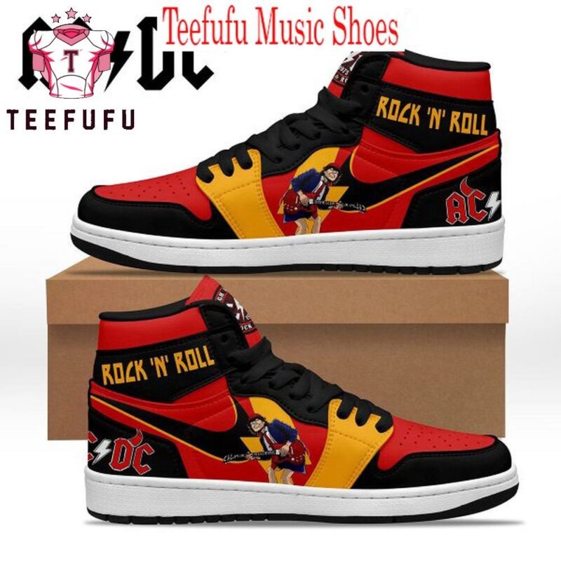 ACDC Let There Be Rock Air Jordan 1 Hightop Shoes