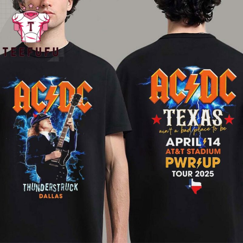 ACDC Power Up 2025 Tour Texas AT&T Stadium T Shirt