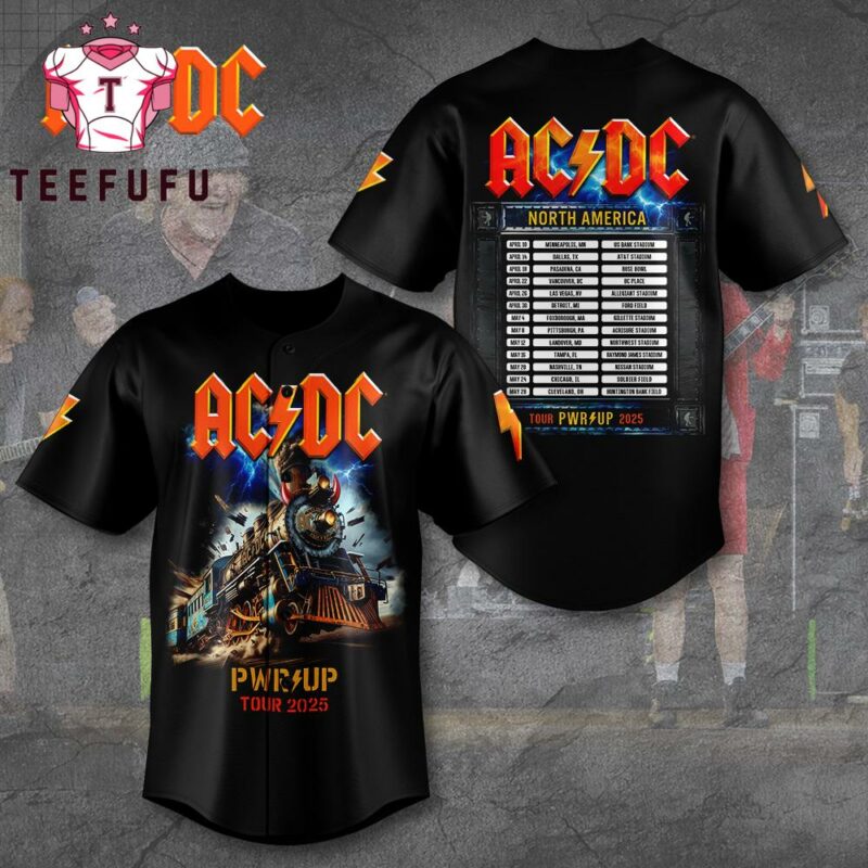 ACDC Power Up 2025 Tour Trendy Baseball Jersey