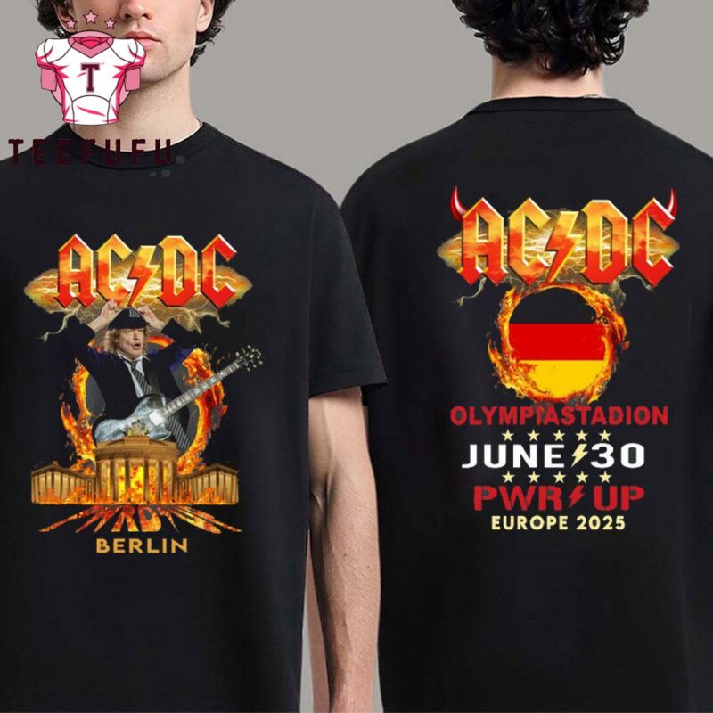 ACDC Power Up European Tour 2025 BERLIN 2 Side Unisex T Shirt