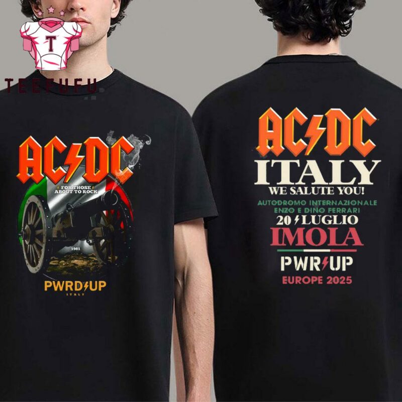 ACDC Power Up European Tour 2025 ITALY Unisex T Shirt
