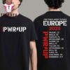 ACDC Power Up European Tour 2025 Schedule Vintage T Shirt