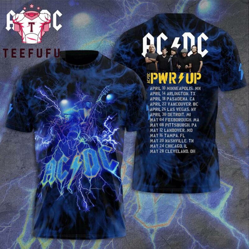ACDC Power Up North American Tour 2025 Limited Edition 3D T-Shirt