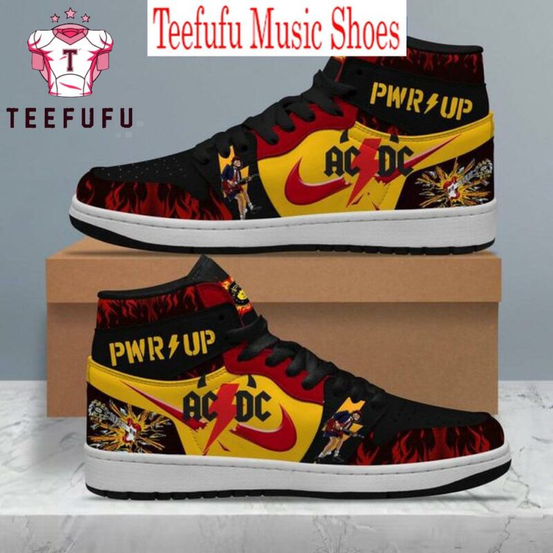 ACDC Power Up Song Fan Air Jordan 1 Hightop Shoes