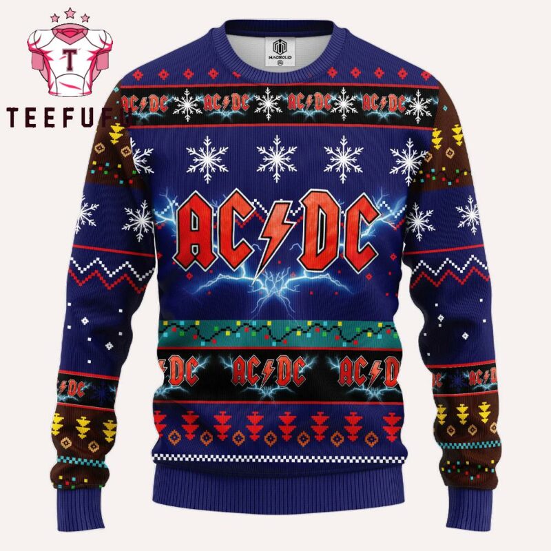 ACDC Rock Music 2025 Ugly Christmas Sweater