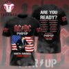 ACDC Tour Merch Power Up 2025 North America 3D T-Shirt